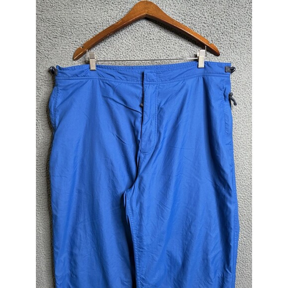 Vintage 90s Gap Mens XL Fleece Lined Wide Leg Windbreaker Sweatpants Blue Baggy - Picture 7 of 16